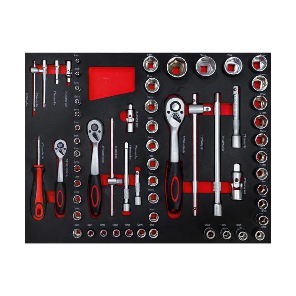 Servante d’atelier | 6 tiroirs | 1 porte latérale | avec 158 outils – Image 5