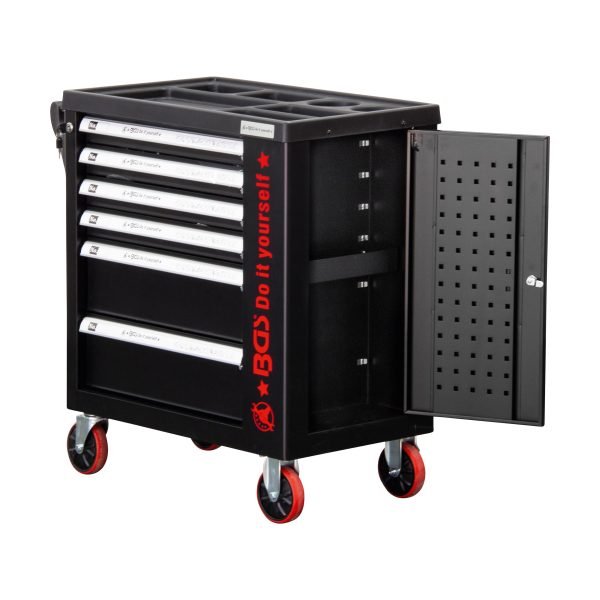 Servante d’atelier | 6 tiroirs | 1 porte latérale | avec 158 outils – Image 4