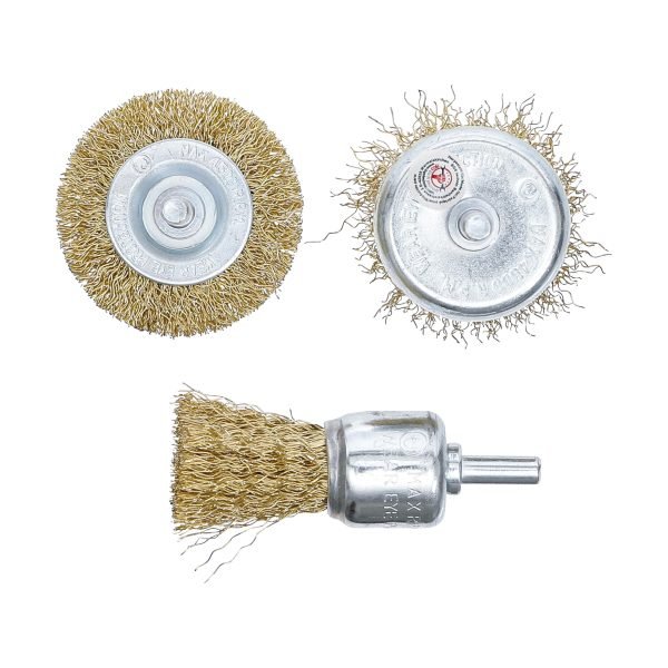 Jeu de brosses à fil d’acier | Ø 25 - 50 mm | 3 pièces – Image 2