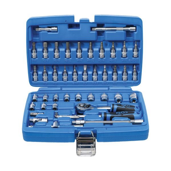 Coffret de douilles | 6,3 mm (1/4") | en pouces | 46 pièces