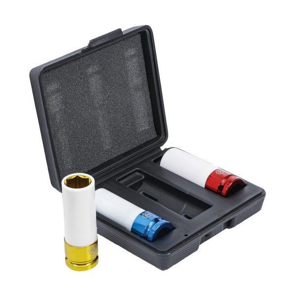 Jeu de douilles de puissance avec protection | 12,5 mm (1/2") | 17 / 19 / 21 mm | 3 pièces – Image 3