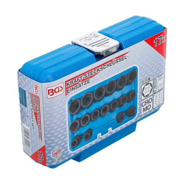 Jeu de douilles à choc, six pans, extra plates | 12,5 mm (1/2") | 8 - 24 mm | 17 pièces – Image 5
