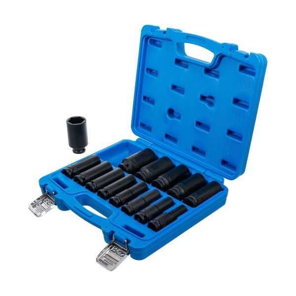 Jeu de douilles à choc, six pans, profondes | 12,5 mm (1/2") | 10 - 32 mm | 14 pièces – Image 2