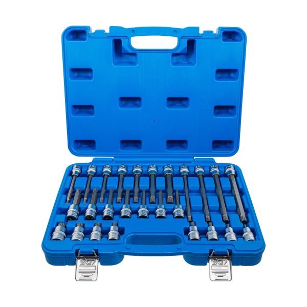 Jeu de douilles à embouts | 12,5 mm (1/2") | Denture multiple intérieure (pour XZN) | 26 pièces