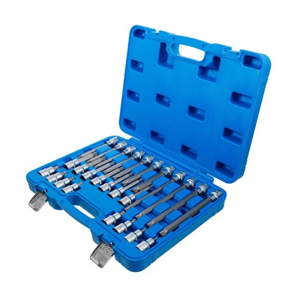 Jeu de douilles à embouts | 12,5 mm (1/2") | Denture multiple intérieure (pour XZN) | 26 pièces – Image 2