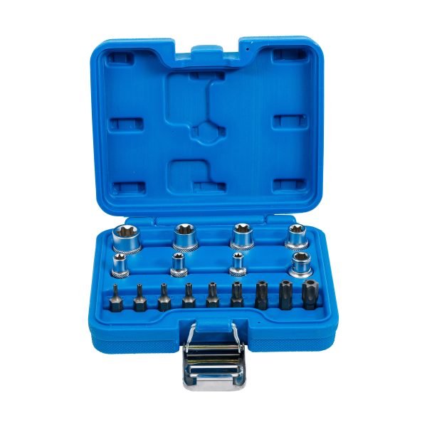 Jeu de Douilles | profil E / profil T (pour Torx) | 17 pièces