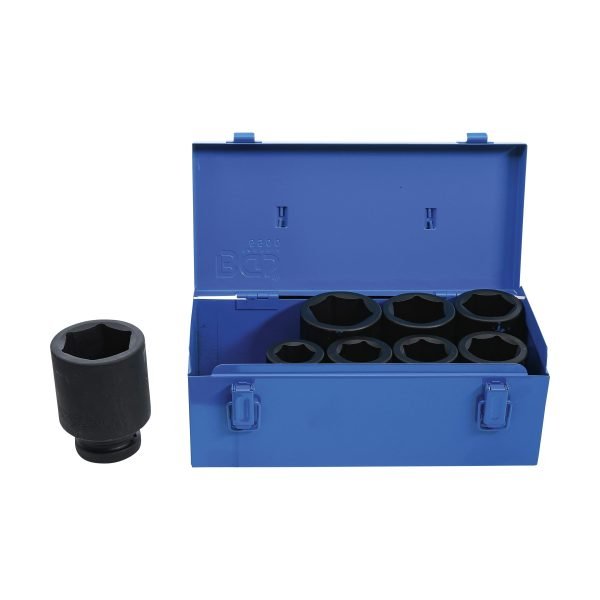 Jeu de douilles à choc, six pans, longues | 25 mm (1") | 27 - 50 mm | 8 pièces