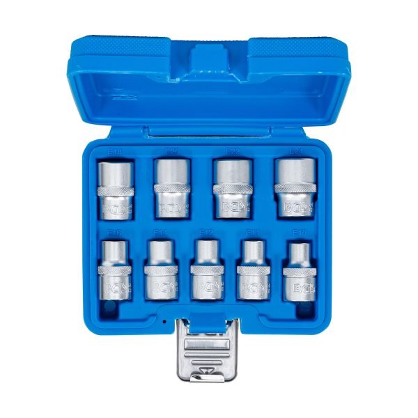 Jeu de douilles, profil E | 12,5 mm (1/2") | E10 - E24 | 9 pièces – Image 4