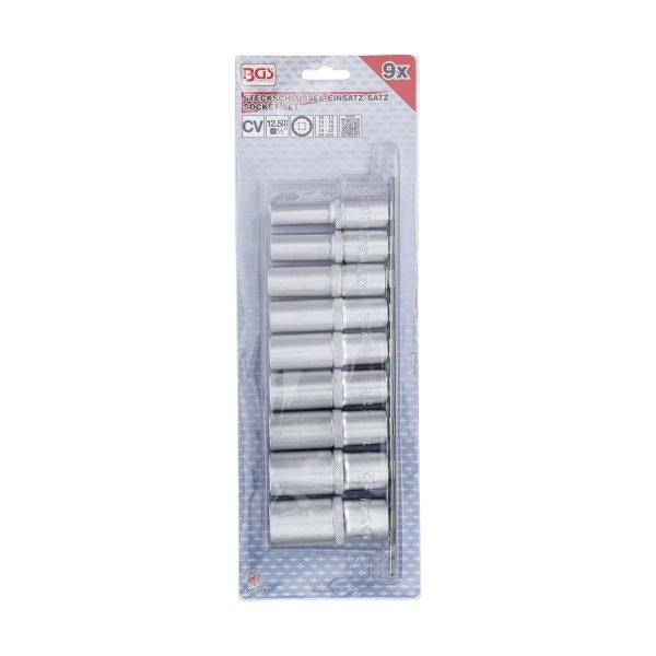 Jeu de douilles, douze pans, longues | 12,5 mm (1/2") | 10 - 24 mm | 9 pièces – Image 4