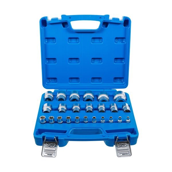 Jeu de douilles, six pans | 6,3 mm (1/4"), 12,5 mm (1/2") | en pouce | 24 pièces