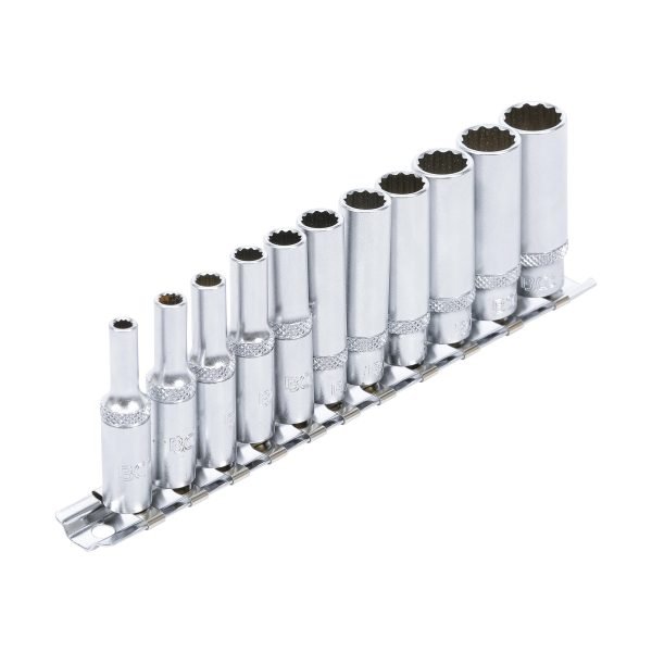 Jeu de douilles, douze pans, longues | 6,3 mm (1/4") | 4 - 13 mm | 11 pièces – Image 2
