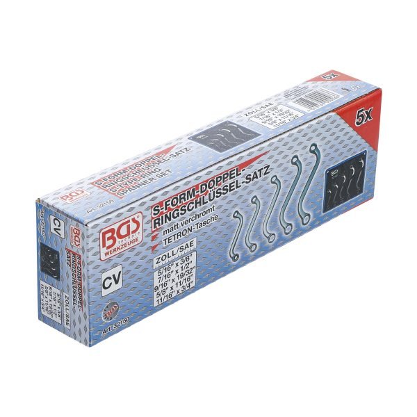 Jeu de clés polygonales doubles en S | en pouces | 3/8" - 3/4 » 5| pièces – Image 5